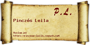 Pinczés Leila névjegykártya